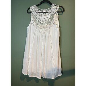 Babydoll Dress Size Small New Sleeveless Lace Yoke Flowy Soft Bohemian Chic Y2K